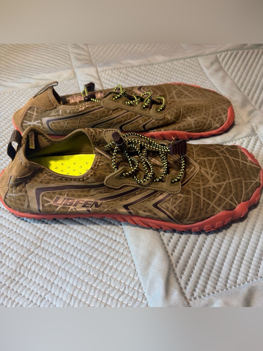 Men's Brown swimming shoes with Coral Sole